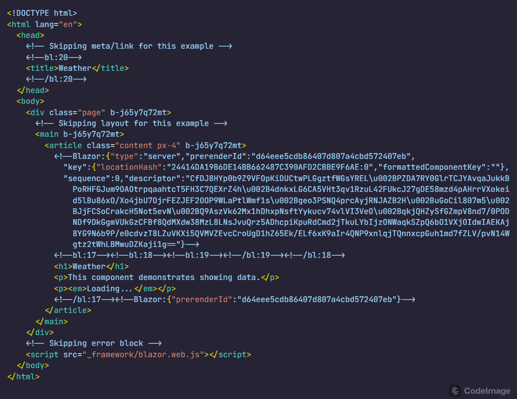 HTML Blazor